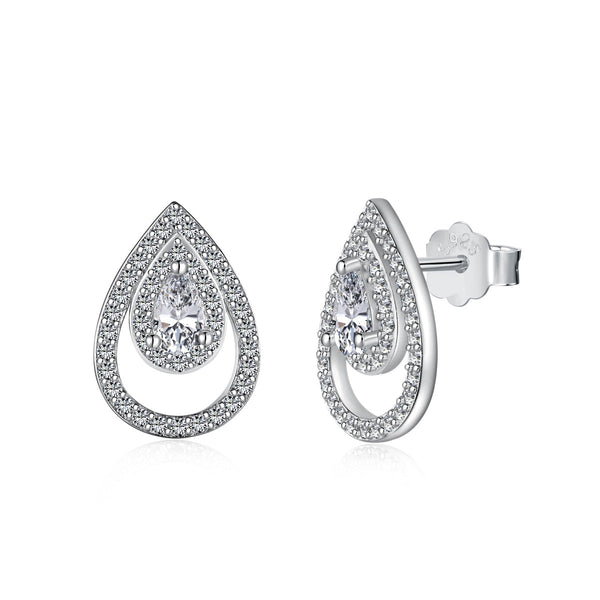 ˇFashion StreetˇSparkling Delicate Water Drop Shape Daily Earrings
