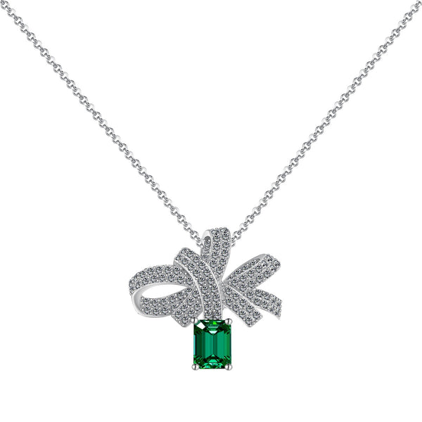 ˇFashion StreetˇLuxurious Flower Shape Emerald Cut Necklace