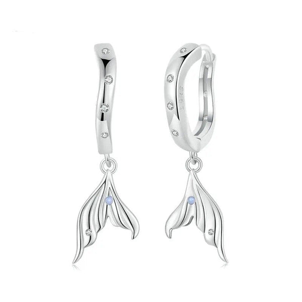 ˇFashion StreetˇDainty Gold Plated Earring Hypoallergenic Fish Tail Earring